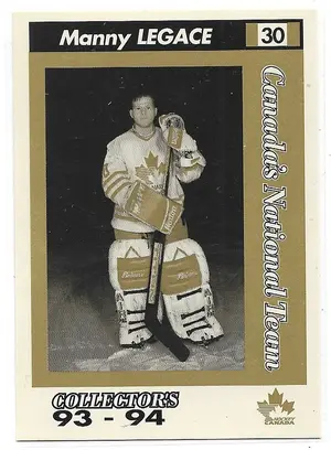 1993-94 Alberta Lotteries Team Canada #NNO Manny Legace