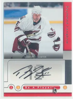 2005-06 BE A PLAYER - DAYMOND LANGKOW #LW SP SIGNATURES