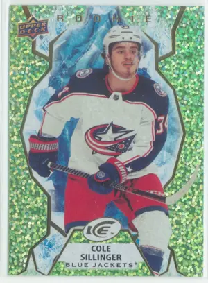 2021-22 UPPER DECK ICE - COLE SILLINGER #138 ROOKIE GREEN