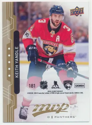2018-19 UPPER DECK MVP - KEITH YANDLE #181 PUZZLE