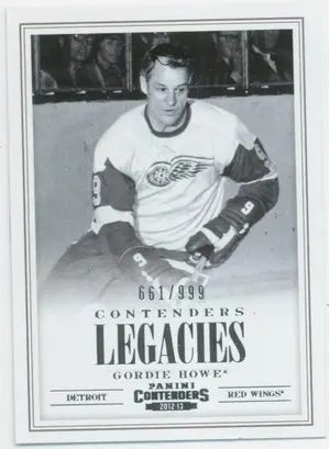 2012-13 PANINI CONTENDERS - GORDIE HOWE #L1 CONTENDERS LEGACIES 661/999