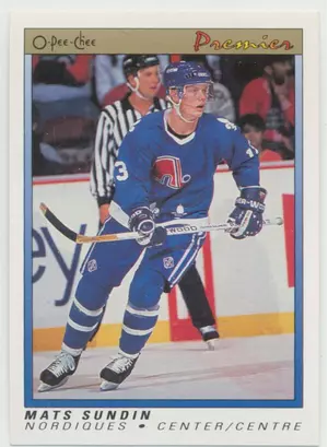 1990-91 O-PEE-CHEE PREMIER - MATS SUNDIN #114 RC