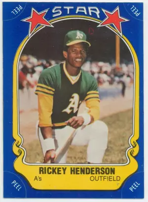 1981 Fleer - Rickey Henderson Star Stickers #54