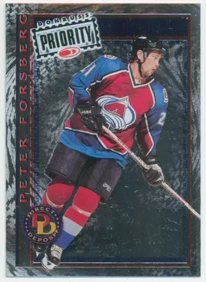 1996-97 DONRUSS PRIORITY - PETER FORSBERG #10 DIRECT DEPOSIT 695/3000