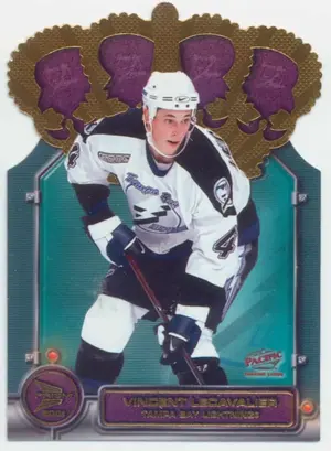 2001-02 PACIFIC McDONALD'S - VINCENT LECAVALIER #6 GOLD CROWN DIE CUT