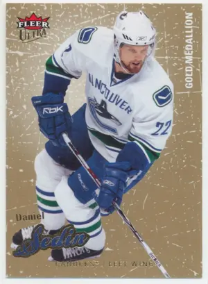 2008-09 FLEER ULTRA - DANIEL SEDIN #195 GOLD MEDALLION