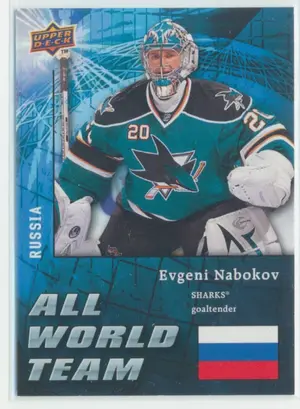 2009-10 UPPER DECK - EVGENI NABOKOV #AW10 ALL WORLD TEAM