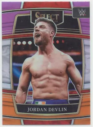 2022 Select WWE - Jordan Devlin #81 Concourse Purple and Orange Prizm Parallel