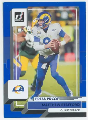 2022 Donruss - Matthew Stafford #17 Press Proof Blue Parallel