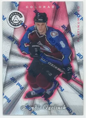 1997-98 TOTALLY CERTIFIED - SANDIS OZOLINSH #89 PLATINUM RED 1427/6199