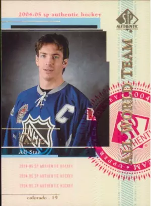 2004-05 SP AUTHENTIC - JOE SAKIC #107 ALL WORLD TEAM