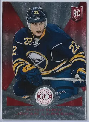 2013-14 Totally Certified Platinum Red #219 Johan Larsson (054/100)