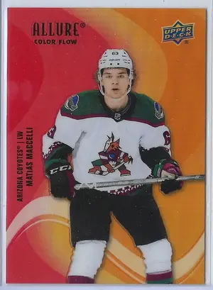 2022-23 Allure Color Flow Red-Orange #SF-84 Matias Maccelli