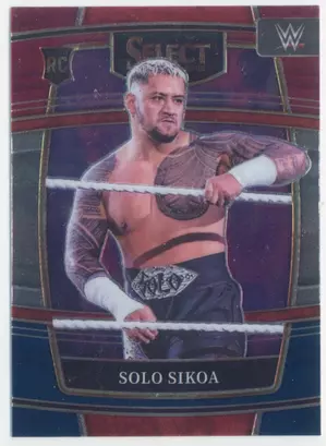 2022 Panini Select WWE - Solo Sikoa #58 Concourse Red and Blue Parallel