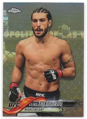 2018 Topps UFC Chrome Refractor #67 Elias Theodorou