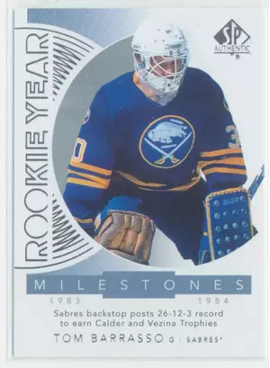 2017-18 SP AUTHENTIC - TOM BARRASSO #RYM-TB ROOKIE YEAR MILESTONES