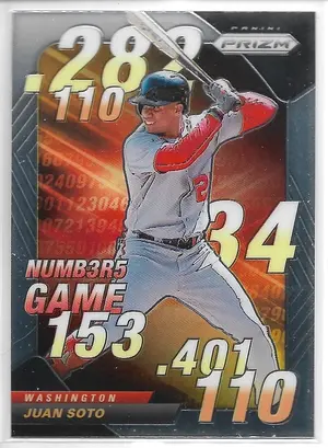 2020 Prizm Numb3r5 (Numbers) Game #NG-1 Juan Soto