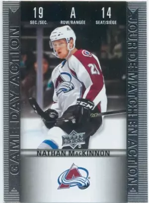 2019-20 TIM HORTONS - NATHAN MacKINNON #HGD-14 GAME DAY ACTION