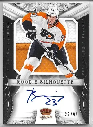 2012-13 Rookie Anthology Crown Royale Rookie Silhouettes Prime #68 Brandon Manning (27/99)