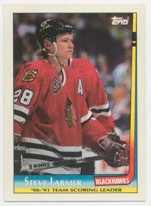 1991-92 TOPPS - STEVE LARMER #21 TEAM SCORING LEADERS