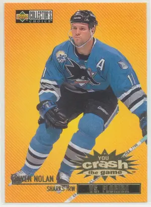 1997-98 COLLECTOR'S CHOICE - OWEN NOLAN #C30 YOU CRASH THE GAME