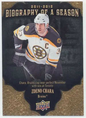 2011-12 UPPER DECK BIOGRAPHY OF A SEASON - ZDENO CHARA #BOS18⚠️