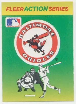 1990 Fleer - Baltimore Orioles #BAOR Team Stickers Inserts