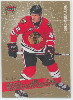2008-09 FLEER ULTRA - JORDAN HENDRY #231 ROOKIE GOLD MEDALLION