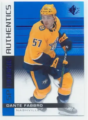 2019-20 SP - DANTE FABBRO #137 SP ROOKIE AUTHENTICS BLUE