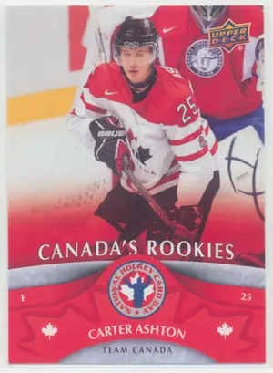 2013 NATIONAL HOCKEY CARD DAY CANADA - CARTER ASHTON #NHCD3 CANADA'S ROOKIES