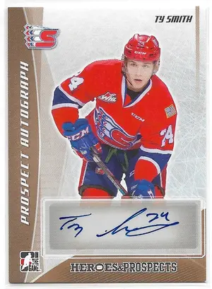 2016-17 ITG Heroes & Prospects Autographs Bronze #PA-TS1 Ty Smith