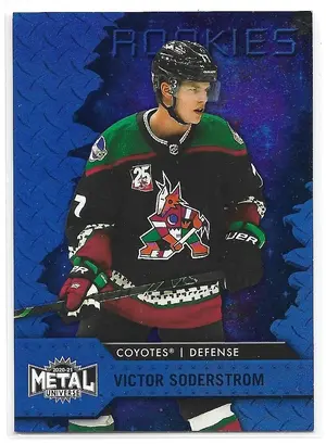 2020-21 Metal Universe Spectrum Blue #119 Victor Soderstrom (Rookies)