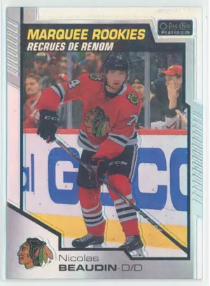 2020-21 O-PEE-CHEE PLATINUM - NICOLAS BEAUDIN #171 MARQUEE ROOKIES RAINBOW