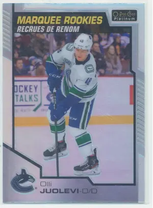2020-21 O-PEE-CHEE PLATINUM - OLLI JUOLEVI #189 MARQUEE ROOKIES RAINBOW