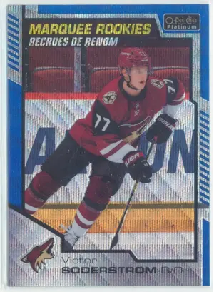2020-21 O-PEE-CHEE PLATINUM - VICTOR SODERSTROM #155 MARQUEE ROOKIES BLUE SURGE