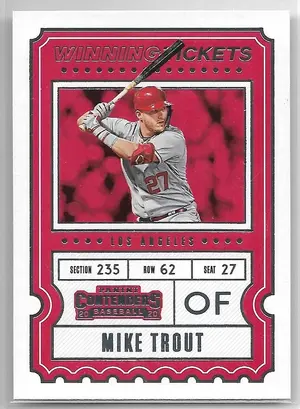 2020 Contenders Winning Tickets #WT-7 Mike Trout