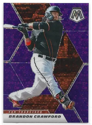 2021 Mosaic Prizm Quick Pitch Purple #130 Brandon Crawford (31/50)