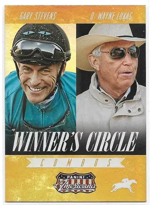 2015 Panini Americana Winner's Circle Combos Gold #7 Gary Stevens & D. Wayne Lukas