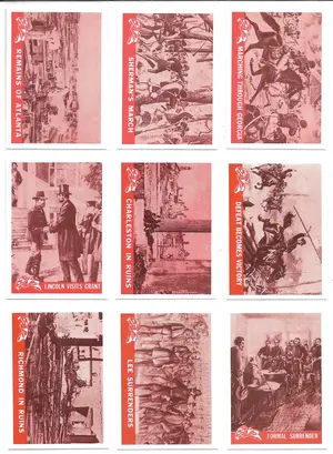 1965 Civil War Picture Card Reprints - Complete 55-card Set