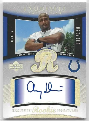 2005 Exquisite Collection #57 Anthony Davis RC (031/150)