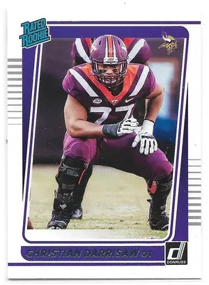 2021 Donruss #340 Christian Darrisaw RC (Rated Rookie)