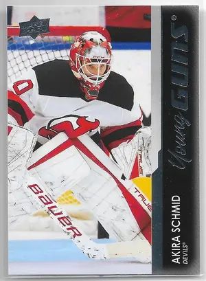 2021-22 Upper Deck #716 Akira Schmid RC (Young Guns)
