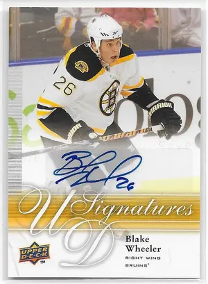 2009-10 Upper Deck UD Signatures #UDS-BW Blake Wheeler