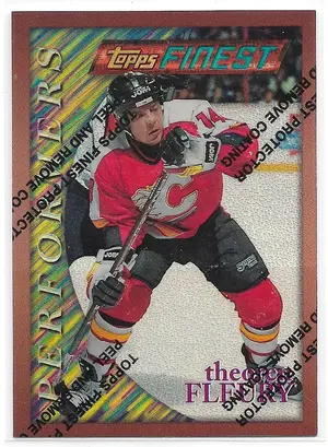 1995-96 Finest Refractors #181 Theoren Fleury (Bronze, Performers)