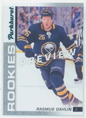 2018-19 UPPER DECK - RASMUS DAHLIN #PR-10 PARKHURST ROOKIES PREVIEWS