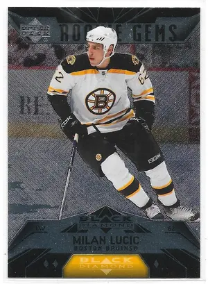 2007-08 Black Diamond #164 Milan Lucic RC (Triple Diamond, Rookie Gems)