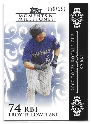 2008 Topps Moments & Milestones #9 Troy Tulowitzki (053/150)
