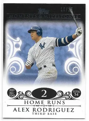 2008 Topps Moments & Milestones Black #1 Alex Rodriguez (16/25)