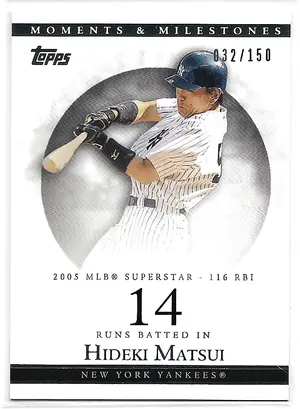 2007 Topps Moments & Milestones #97 Hideki Matsui (032/150)