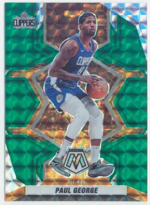 2021-22 Panini Mosaic - Paul George #292 Green Mosaic Prizm Parallel
